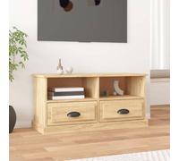 Vidaxl Tv Cabinet Sonoma Oak 93X35.5X45 Cm Engineered Wood, Brown