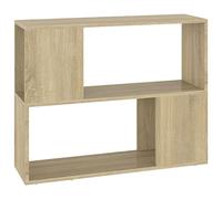 vidaXL TV Cabinet Sonoma Oak Stand - Engineered Wood Plasma Stereo Unit for Living Room/Bedroom - Scandinavian Style - 80 x 24 x 63 cm, Brown