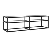 vidaXL TV Cabinet Transparent Tempered Glass Home Stereo Hifi Cabinet TV Stand