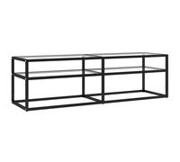 vidaXL TV Cabinet Transparent Tempered Glass Home Stereo Hifi Cabinet TV Stand