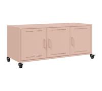 vidaXL TV Cabinet TV Stand Entertainment Centre Media Unit TV Unit Pink Steel
