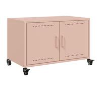 vidaXL TV Cabinet TV Stand Entertainment Centre Media Unit TV Unit Pink Steel