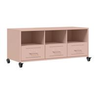 vidaXL TV Cabinet TV Stand Entertainment Centre Media Unit TV Unit Pink Steel