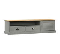 vidaXL TV Cabinet VIGO Grey 156x40x40 cm Solid Wood Pine