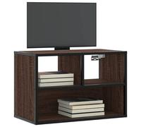vidaXL TV Cabinet TV Stand Media TV Unit Brown Oak Engineered Wood and Metal