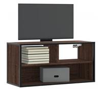 vidaXL TV Cabinet TV Stand Media TV Unit Brown Oak Engineered Wood and Metal