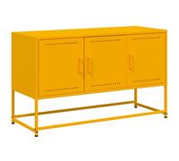 vidaXL TV Cabinet TV Stand TV Unit Entertainment Centre Mustard Yellow Steel