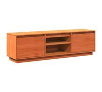 vidaXL TV Cabinet TV Stand TV Unit Media Cabinet Wax Brown Solid Wood Pine