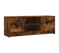 vidaXL TV Cabinet Smoked Oak 102x30x37.5 cm Engineered Wood UK HOT