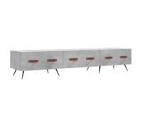 vidaXL 3 Drawer Concrete Grey TV Cabinet - Size: 30 x 150 x 36cm - Wilko