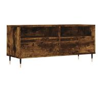vidaXL TV Cabinet Smoked Oak 100x34.5x44.5 cm Engineered Wood, Brown