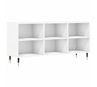 vidaXL 6 Shelf White TV Cabinet - Size: 50 x 103.5 x 30cm - Wilko