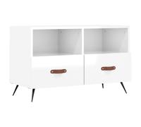 Vidaxl Tv Cabinet High Gloss White 80X36X50 Cm Engineered Wood