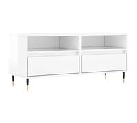 vidaXL TV Cabinet TV Unit Sideboard TV Stand High Gloss White Engineered Wood