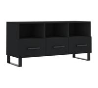 vidaXL TV Cabinet Black 102x36x50 cm Engineered Wood