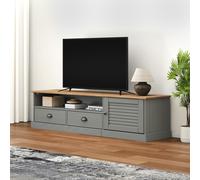 vidaXL TV Cabinet VIGO Grey 156x40x40 cm Solid Wood Pine