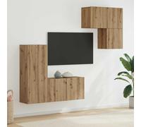 vidaXL TV Cabinet Wall-mounted 4 pcs Artisan Oak Engineered Wood