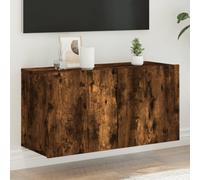 vidaXL TV Cabinet Wall-mounted Smoked Oak 80x30x41 cm