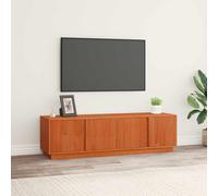 vidaXL TV Cabinet Wax Brown 140 x 40 x 40 cm Solid Pine Wood