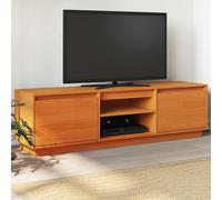 vidaXL TV Cabinet TV Stand TV Unit Media Cabinet Wax Brown Solid Wood Pine
