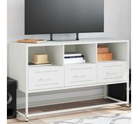 vidaXL TV Cabinet White 100.5x39x60.5 cm Steel