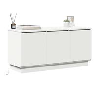 vidaXL TV Cabinet White 100 x 38 x 49 cm Engineered Wood, Modern Rectangular Tv Stand, Multifunctional Entertainment Center, Stylish Media Cabinet, Compact Storage Unit for Living Room