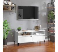 vidaXL TV Cabinet White 100x34.5x44.5 cm Engineered Wood