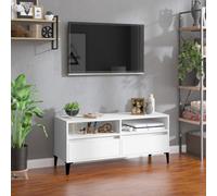 (white, 100 x 34.5 x 44.5 cm) vidaXL TV Cabinet TV Unit Storage Cabinet Media Unit Cupboard Engineered Wood