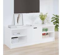Vidaxl Tv Cabinet White 102X35.5X36.5 Cm Engineered Wood, White