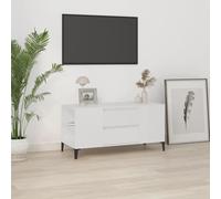 Vidaxl Tv Cabinet Living Room Sideboard Entertainment Centre Tv Console Media Unit Hifi Stereo Cabinet With Shelf White Engineered Wood, White