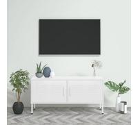Vidaxl Tv Cabinet White 105X35X50 Cm Steel