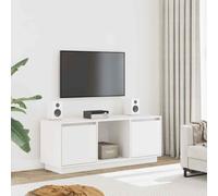 TV Cabinet White 110.5x35x44 cm Solid Wood Pine GHB