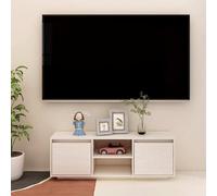 vidaXL TV Cabinet White 110x30x40 cm Solid Pinewood NEW