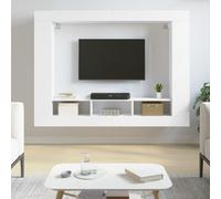 vidaXL TV Cabinet White 152x22x113 cm Engineered Wood