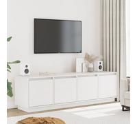 vidaXL TV Cabinet White 156x37x45 cm Solid Wood Pine