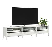 vidaXL TV Cabinet White 202x39x43.5 cm Cold-rolled Steel