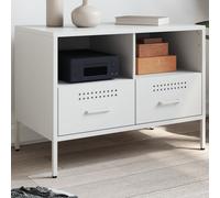 (white, 1 pcs) vidaXL TV Cabinets TV Stand TV Unit Hifi Cabinet 2 pcs Black Cold-rolled Steel
