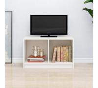 vidaXL TV Cabinet White 70x33x42 cm Solid Pinewood UK NEW