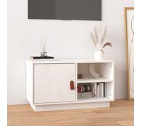 Vidaxl Tv Cabinet White 70X34X40 Cm Solid Wood Pine
