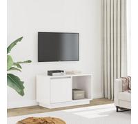 Vidaxl Tv Cabinet White 74X35X44 Cm Solid Wood Pine Tv Cabinets
