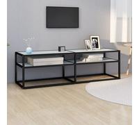 Vidaxl Tv Cabinet White Marble 140X40X40.5 Cm Tempered Glass