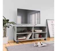 vidaXL TV Cabinet with Castors Concrete Grey 90x35x35 cm Engineered Wood