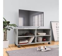Vidaxl Tv Cabinet With Castors Concrete Grey 90X35X35 Cm Engineered Wood