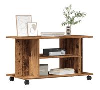 vidaXL TV Cabinet with Castors TV Stand Media TV Unit Old Wood Engineered Wood