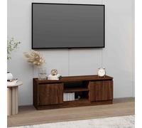 vidaXL TV Cabinet with Door Brown Oak 102x30x36 cm UK NEW