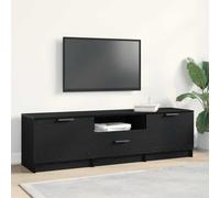 Vidaxl Tv Cabinet Black Oak Engineered Wood 140*35*40 Tv Cabinet, Black