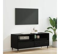 vidaXL TV Cabinet with Drawer Black Oak 100 x 34.5 x 44.5 cm, Black