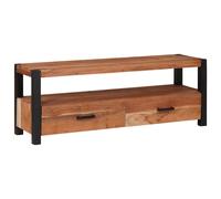 vidaXL TV Cabinet with Drawer Brown 110 x 30 x 40 cm Solid acacia wood, Modern R