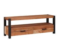 vidaXL TV Cabinet with Drawer Brown 110 x 30 x 40 cm Solid acacia wood, Modern M