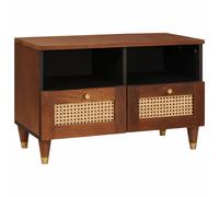 vidaXL TV Cabinet with Drawer Brown 70 x 33.5 x 46 cm Solid Mango Wood, Modern R